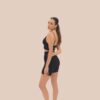 High waist mini shorts in black