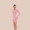Hooded jacket in baby pink