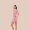 Hooded jacket in baby pink