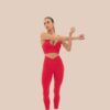 Comfort seamless leggings in red