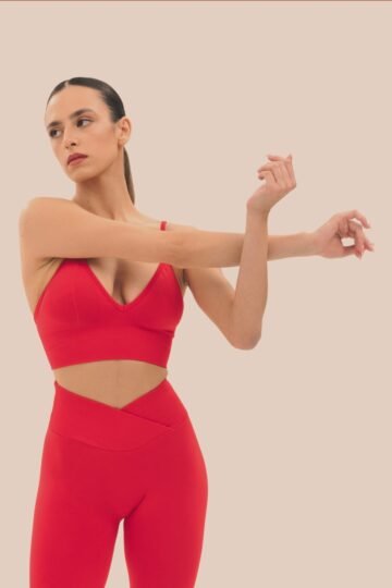 Comfort seamless leggings in red