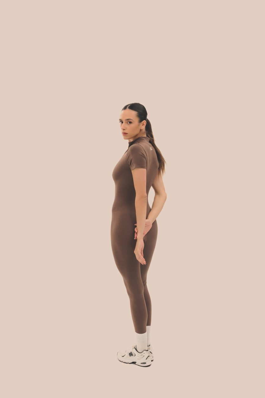 Seamless Jumpsuit in cappuccino