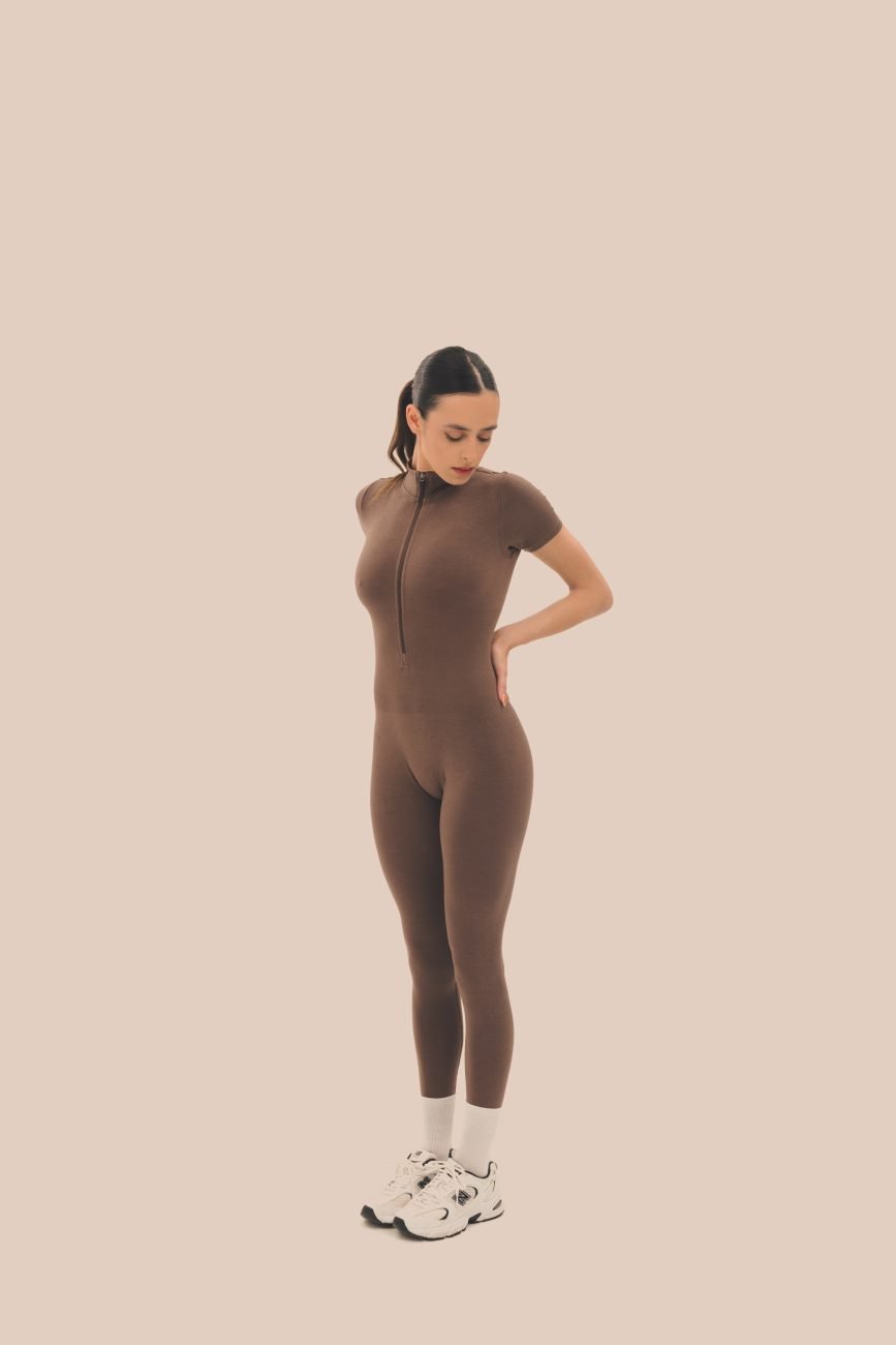 Seamless Jumpsuit in cappuccino