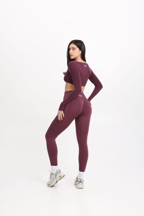 Sculpt Seamless Scrunch Leggings - Mauve Wine