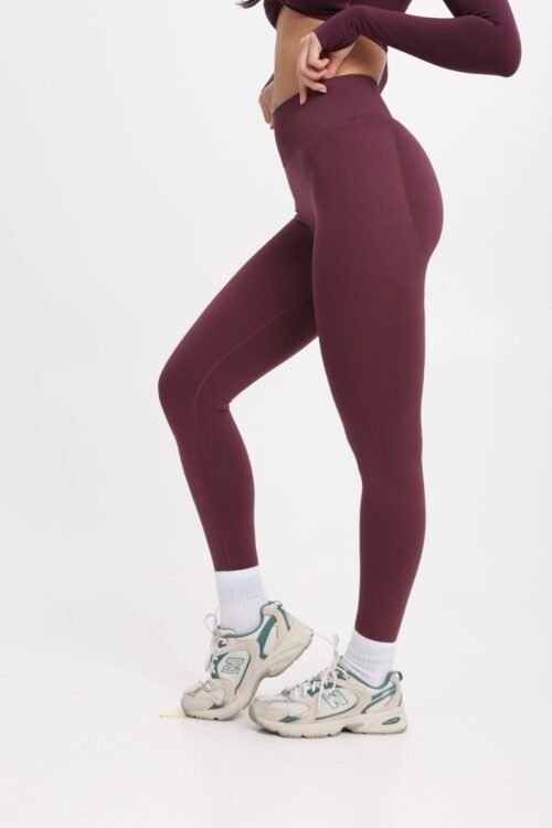 Sculpt Seamless Scrunch Leggings - Mauve Wine - Image 5