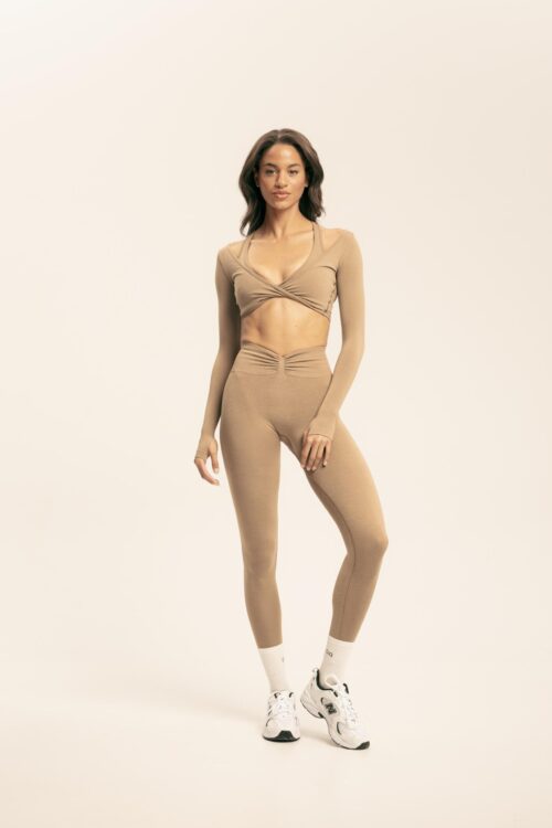 High-waisted V-Shape Toffee