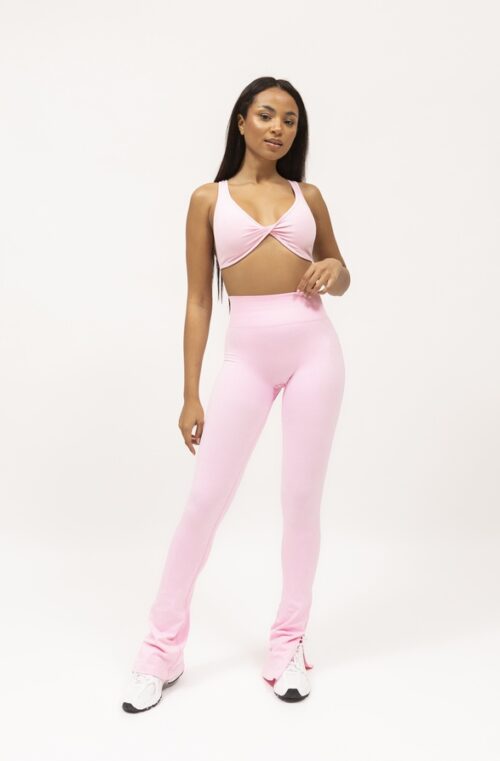 Scrunch Flared Leggings -SweetPink