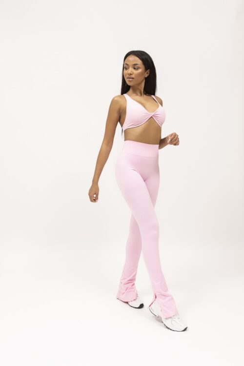 Scrunch Flared Leggings -SweetPink - Image 3