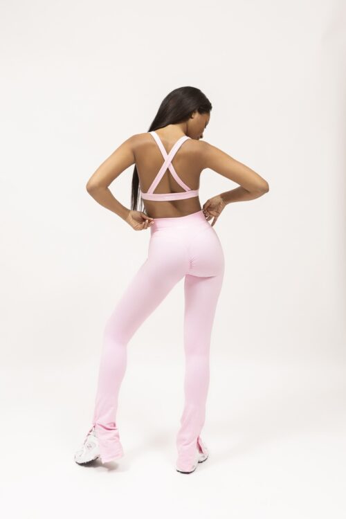 Scrunch Flared Leggings -SweetPink - Image 2