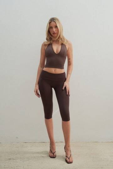 Capri seamless leggings - Cacao