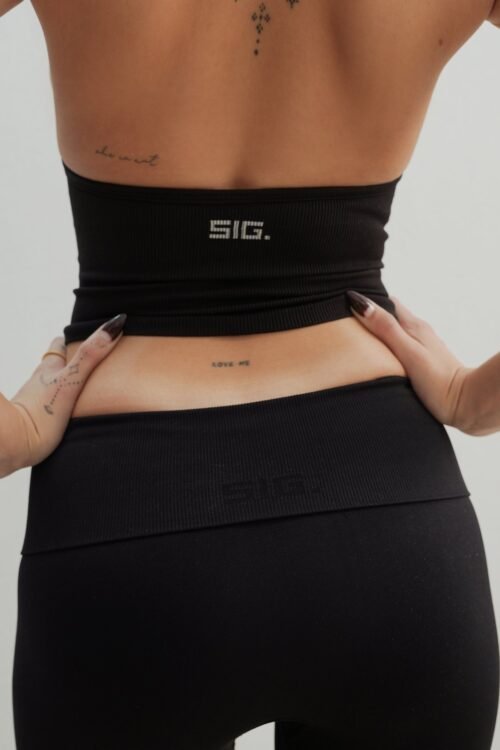 Capri seamless leggings - Black - Image 3