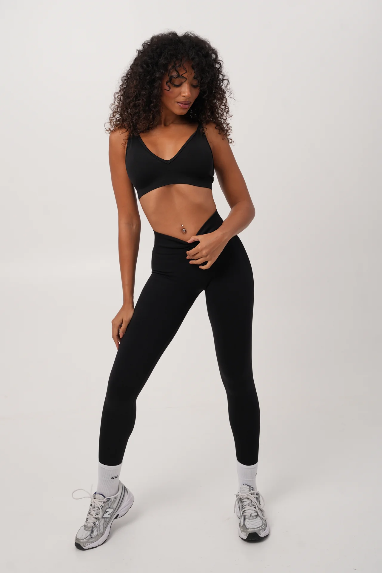 V-Shape front legging - Black