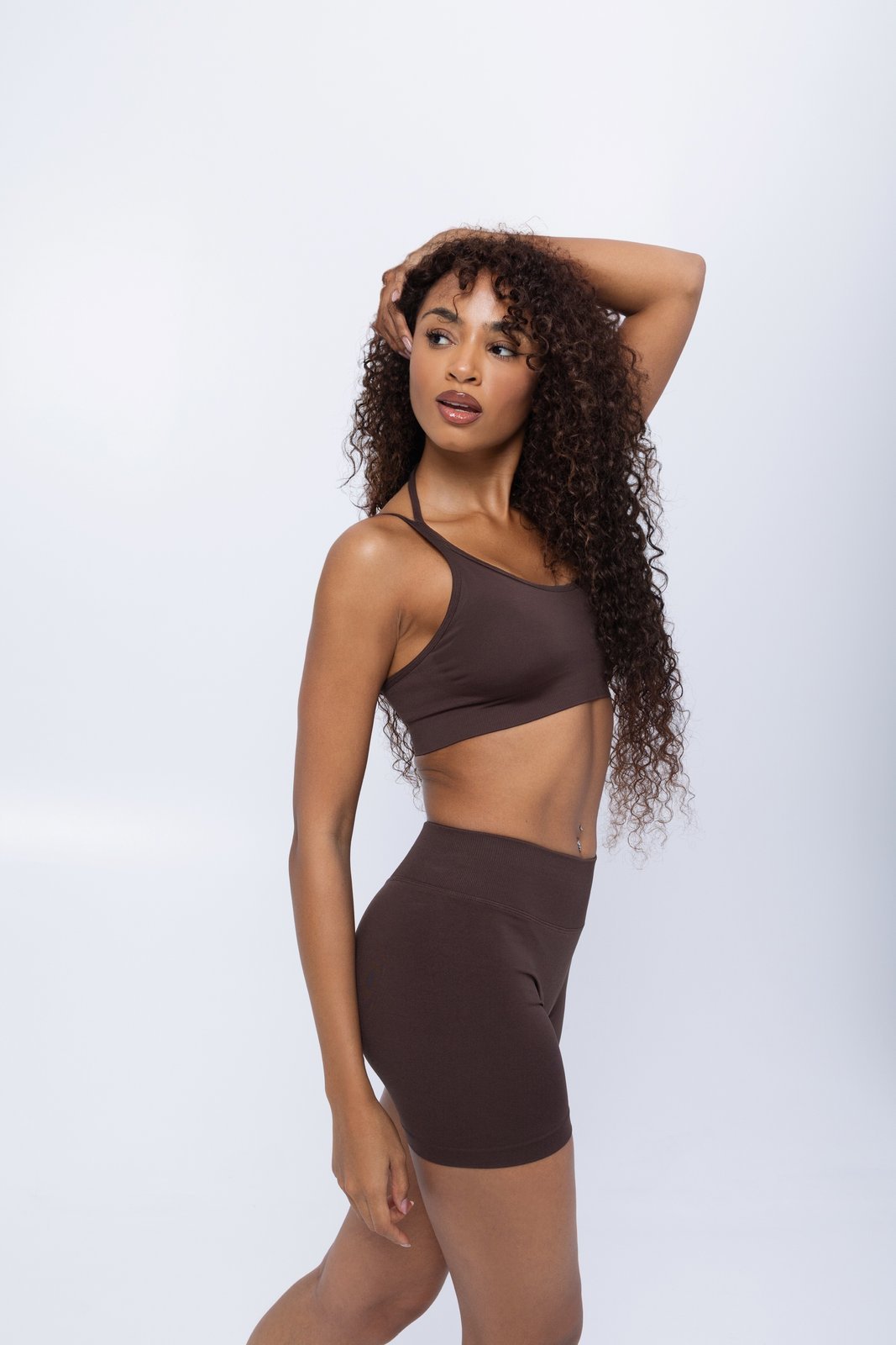 FORM Flow Mid Shorts - Mocha Brown - Image 2