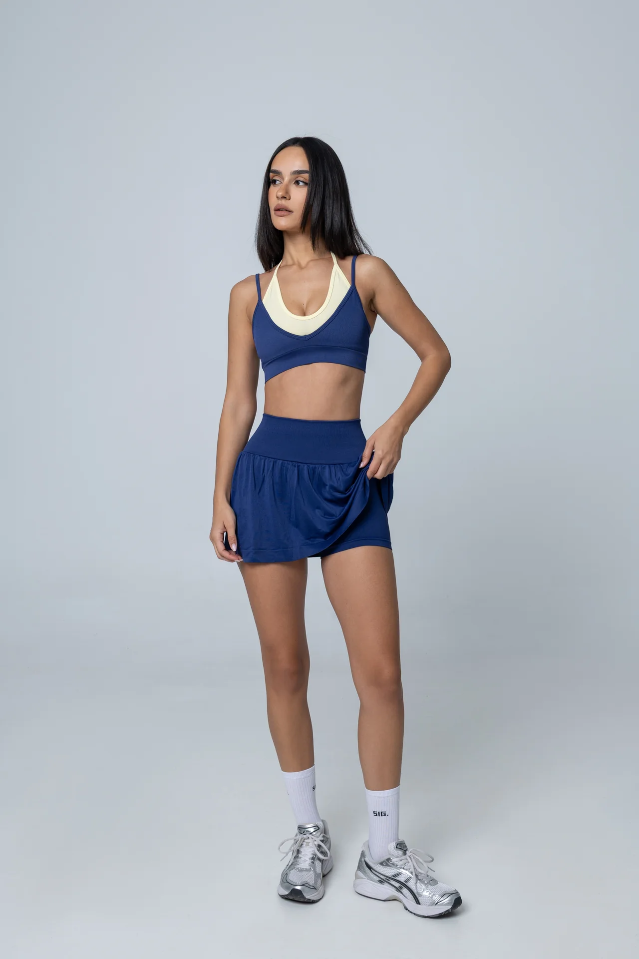 V Curve Skirt - Deep Navy - Image 3