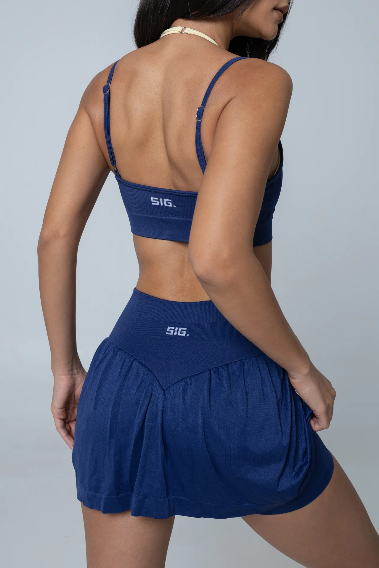 V Curve Skirt - Deep Navy - Image 2