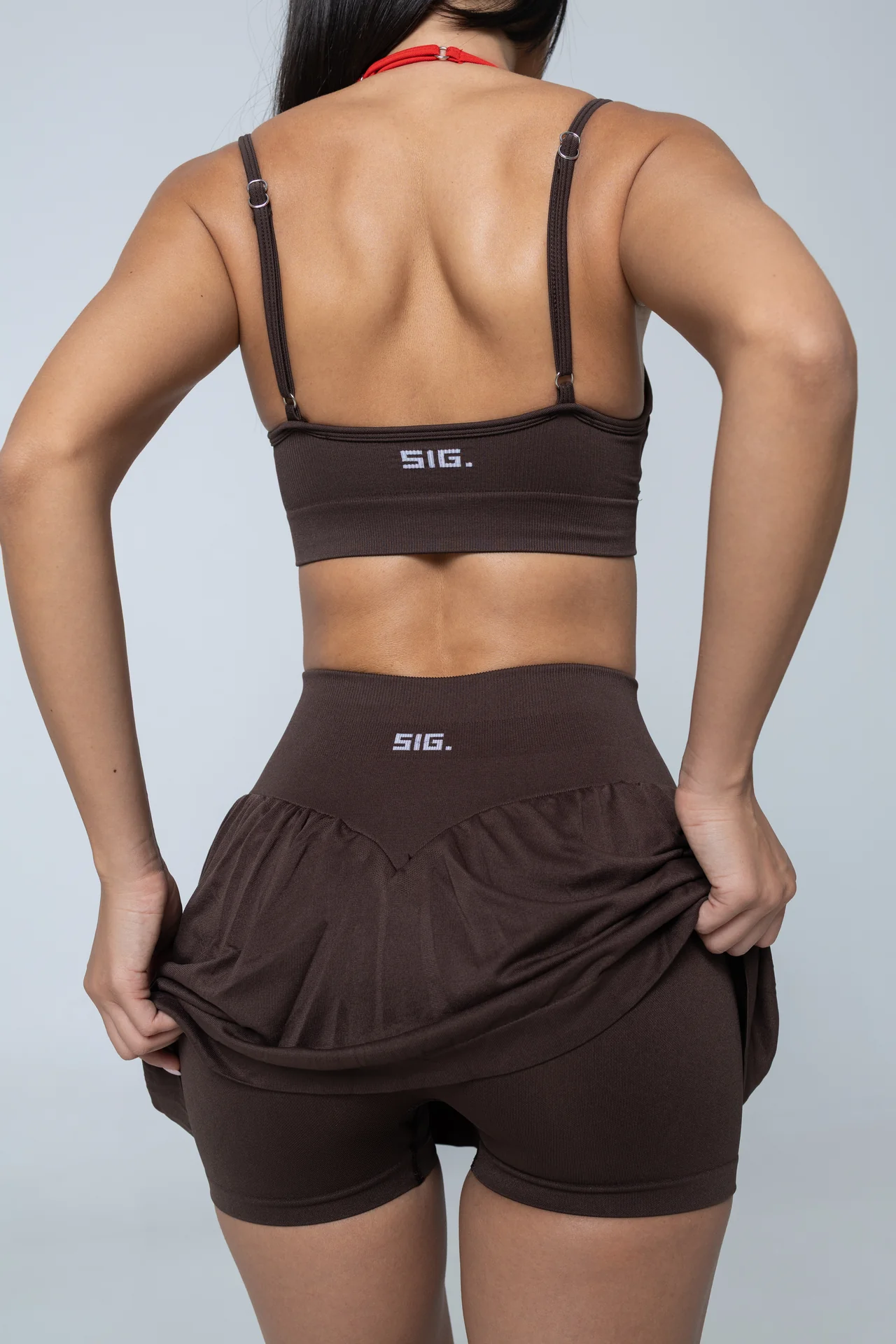 V Curve Skirt - Mocha Brown - Image 7