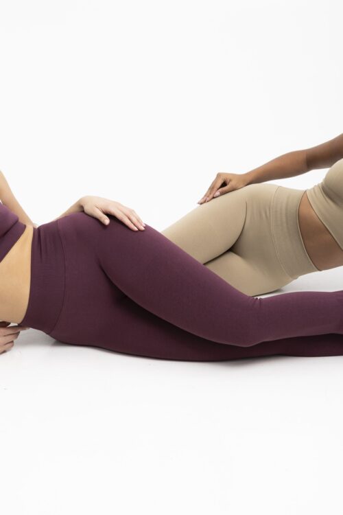 Scrunch flared leggings - Stone - Image 7