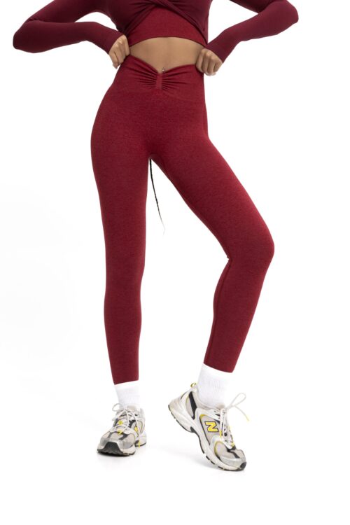High-waisted V-Shape - Cherry Red - Image 5