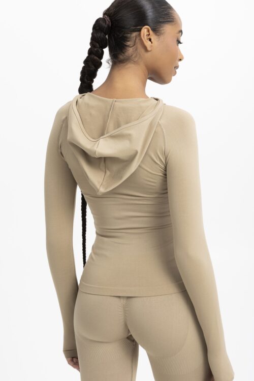Hooded Jacket - Stone - Image 3