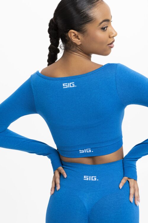 Long Sleeve Crop - Blueberry - Image 6