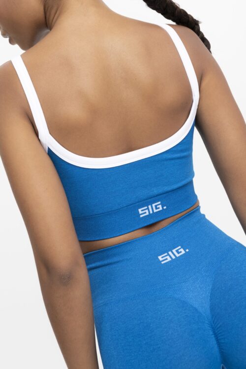 Two-Tone Colourway Crop - Blueberry/White - Image 3